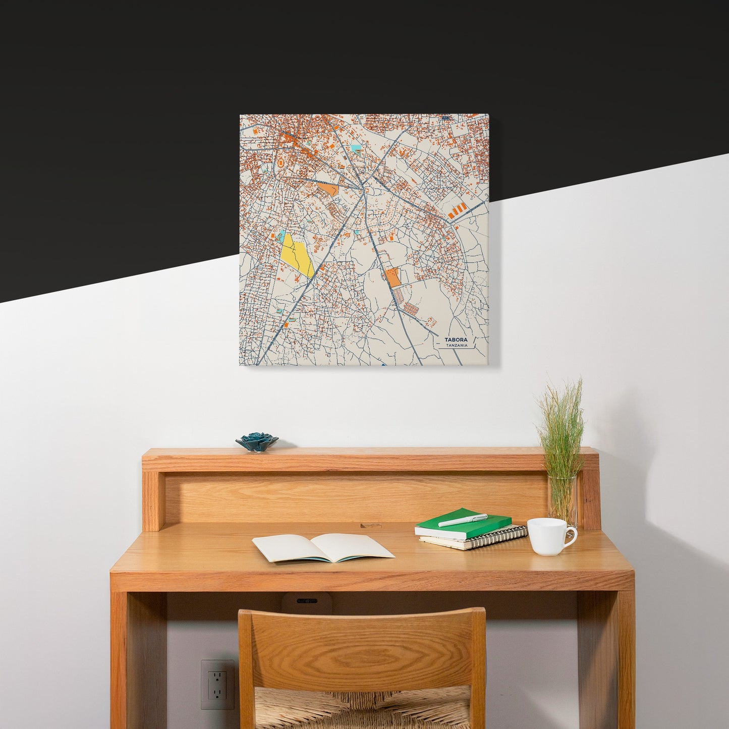 Tabora Tanzania Colorful City Map Canvas Print Scene