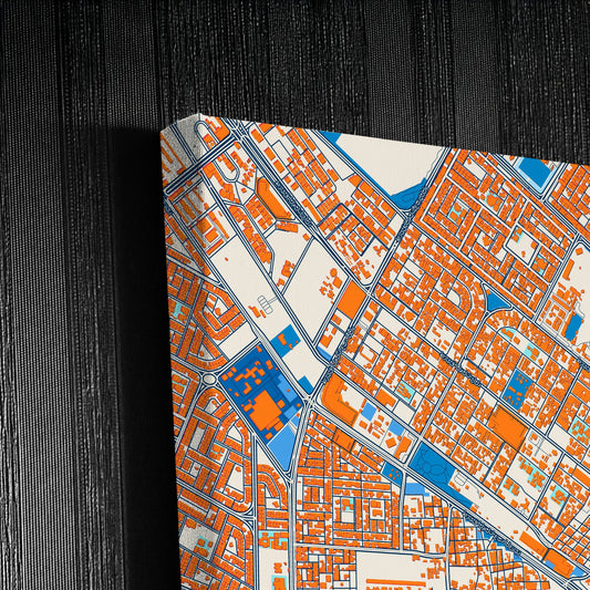 Tabuk Saudi Arabia Colorful City Map Canvas Print Detail