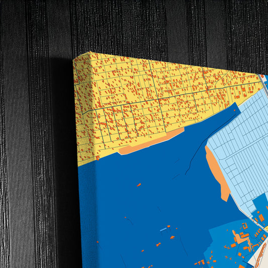Таганрог Russia Colorful City Map Canvas Print Detail