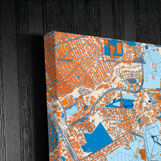 Taguig Philippines Colorful City Map Canvas Print Detail