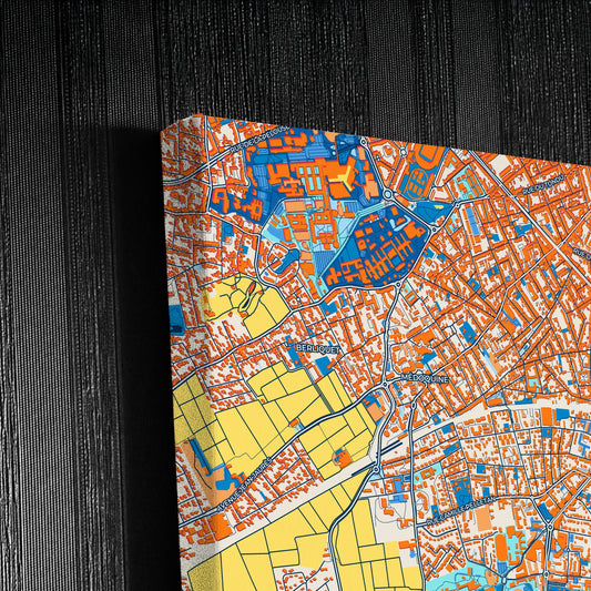 Talence France Colorful City Map Canvas Print Detail