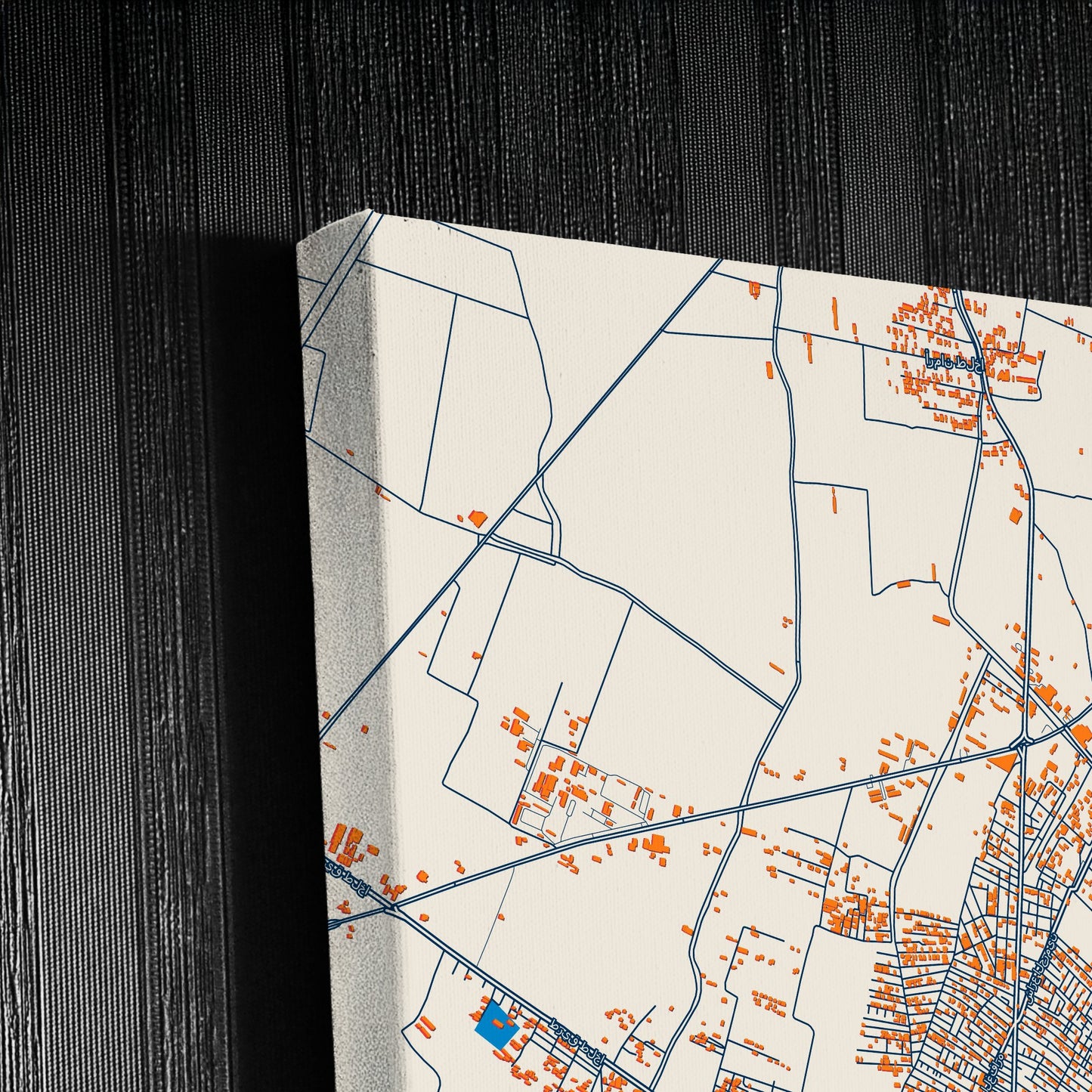 Talkha Egypt Colorful City Map Canvas Print Detail