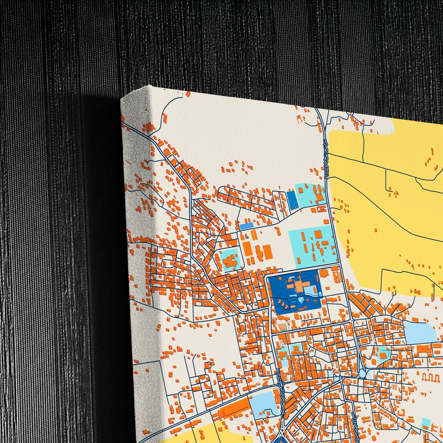 Tarhuna Libya Colorful City Map Canvas Print Detail