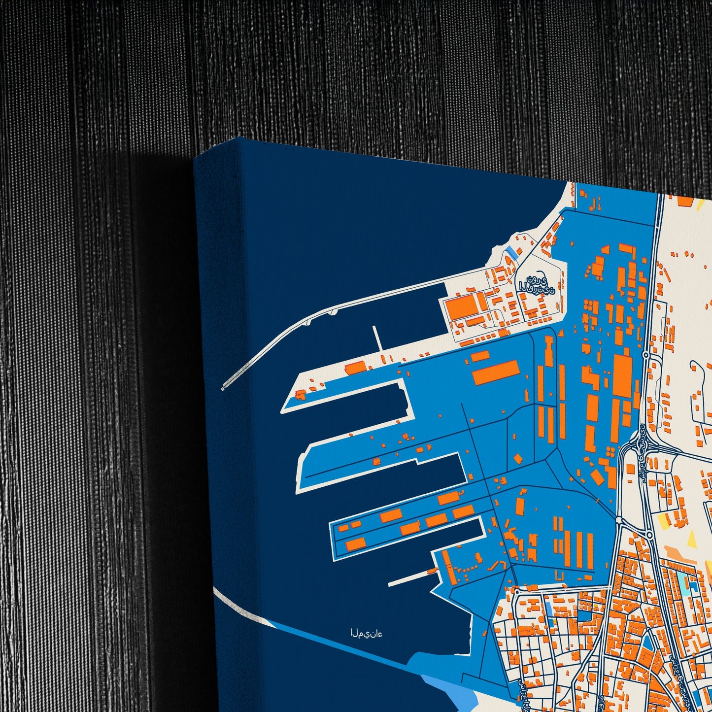 Tartus Syria Colorful City Map Canvas Print Detail