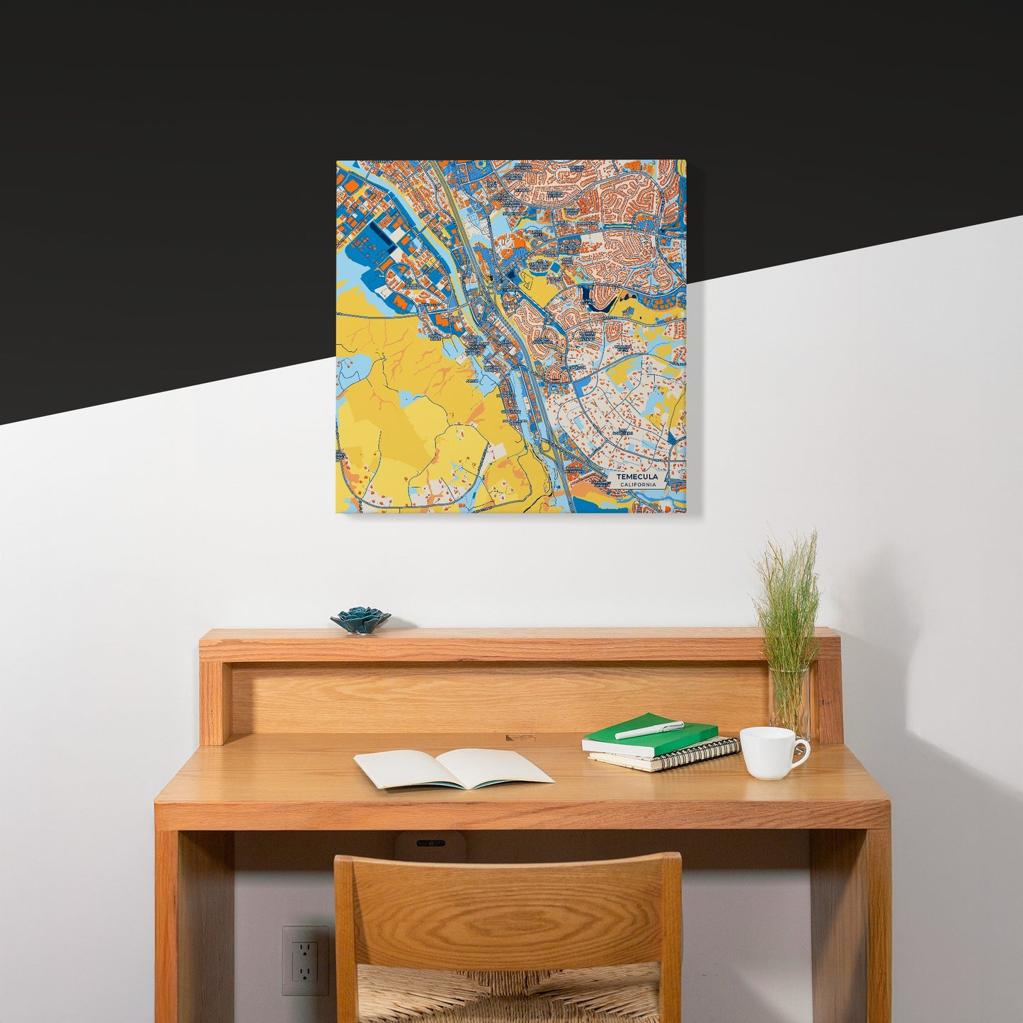 Temecula California Colorful City Map Canvas Print Scene