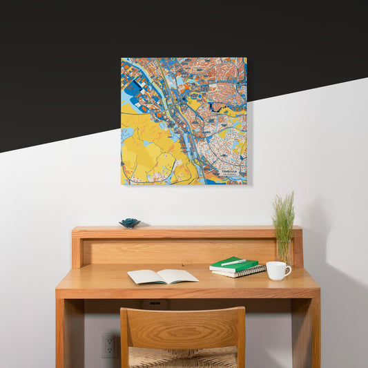 Temecula California Colorful City Map Canvas Print Scene