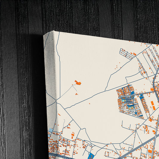 Tepexpan Mexico Colorful City Map Canvas Print Detail