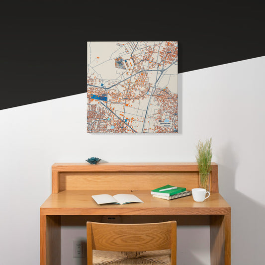 Tepexpan Mexico Colorful City Map Canvas Print Scene