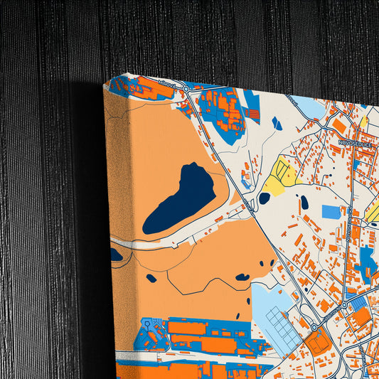 Teplice Czechia Colorful City Map Canvas Print Detail