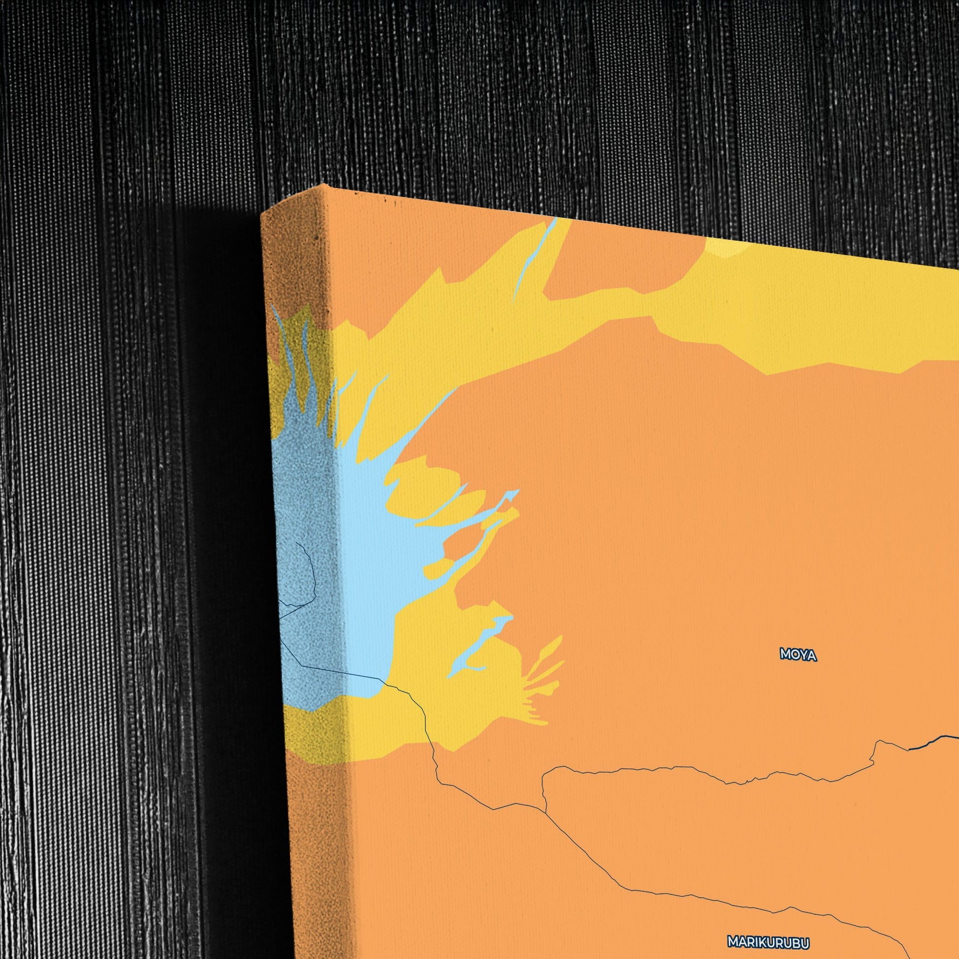 Ternate Indonesia Colorful City Map Canvas Print Detail