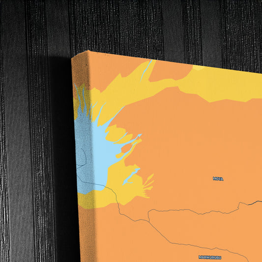 Ternate Indonesia Colorful City Map Canvas Print Detail