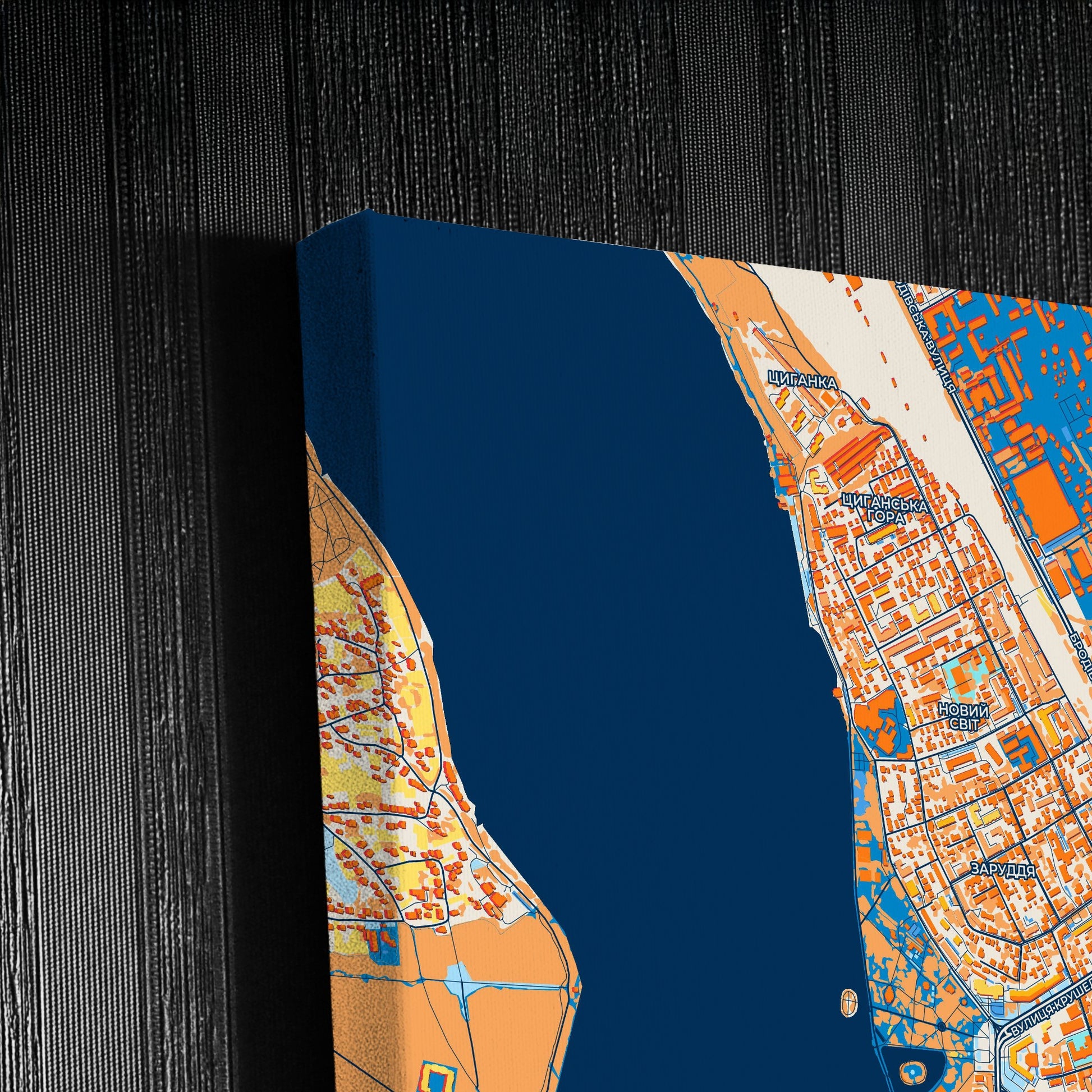 Тернопіл Ukraine Colorful City Map Canvas Print Detail