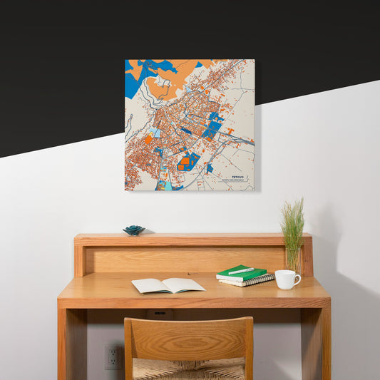 Tetovo North Macedonia Colorful City Map Canvas Print Scene