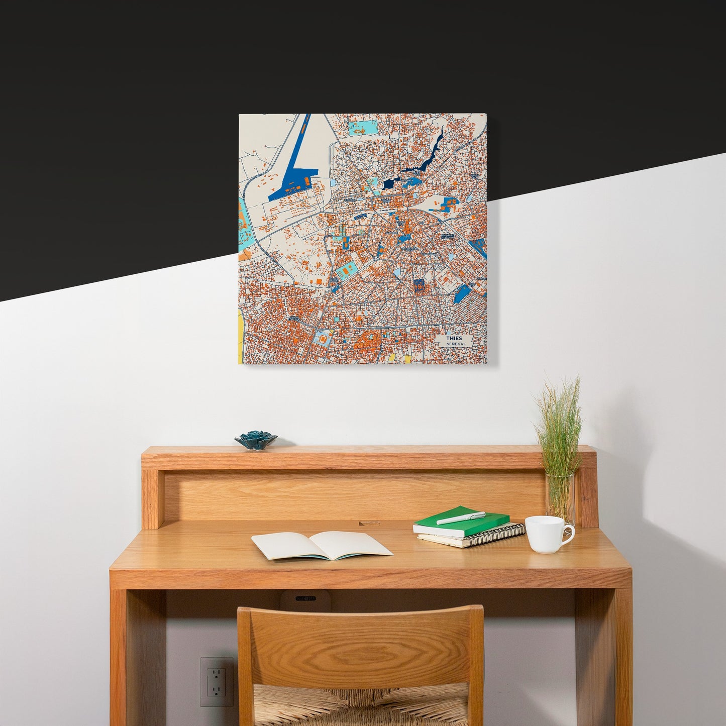 Thies Senegal Colorful City Map Canvas Print Scene