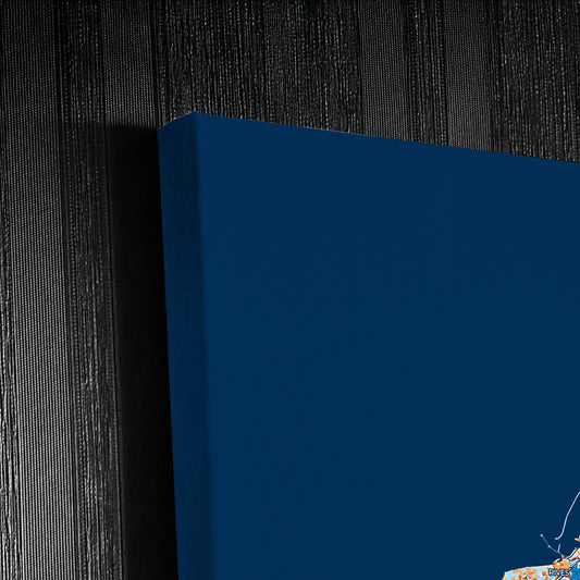 Thonon-Les-Bains France Colorful City Map Canvas Print Detail