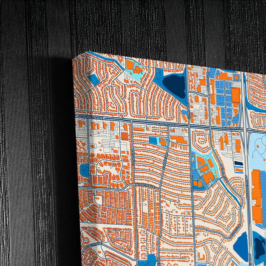 Thornton Colorado Colorful City Map Canvas Print Detail