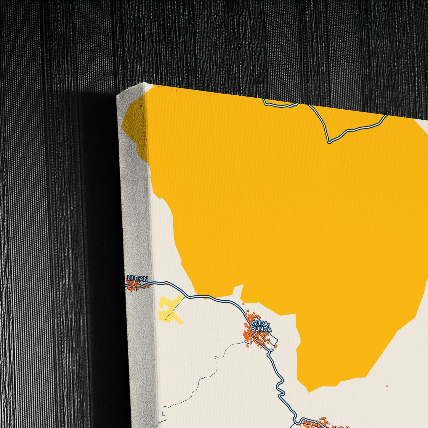 Tidore Indonesia Colorful City Map Canvas Print Detail