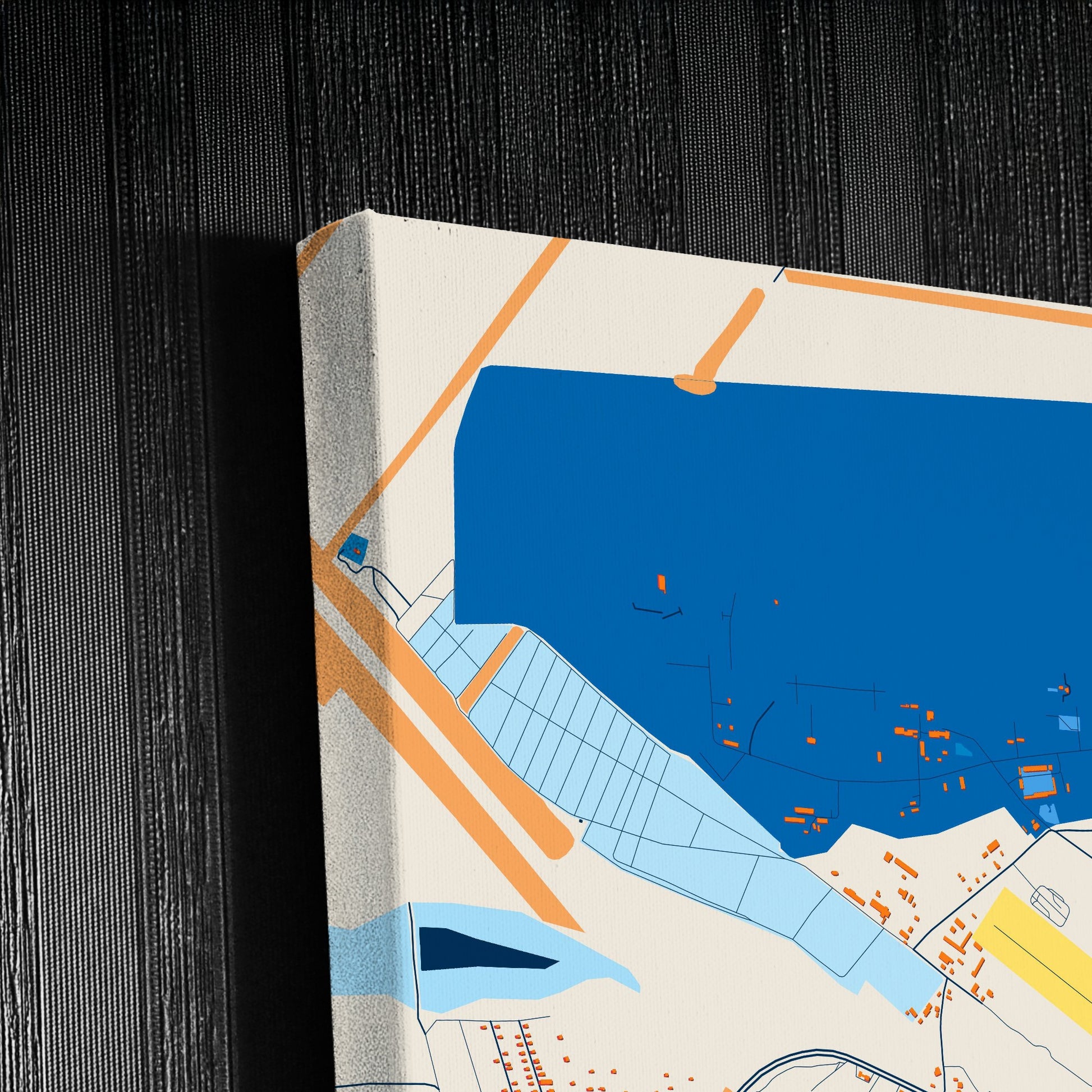 Тихорецк Russia Colorful City Map Canvas Print Detail