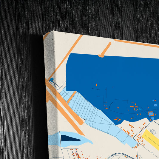 Тихорецк Russia Colorful City Map Canvas Print Detail