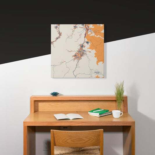 Timoteo Brazil Colorful City Map Canvas Print Scene