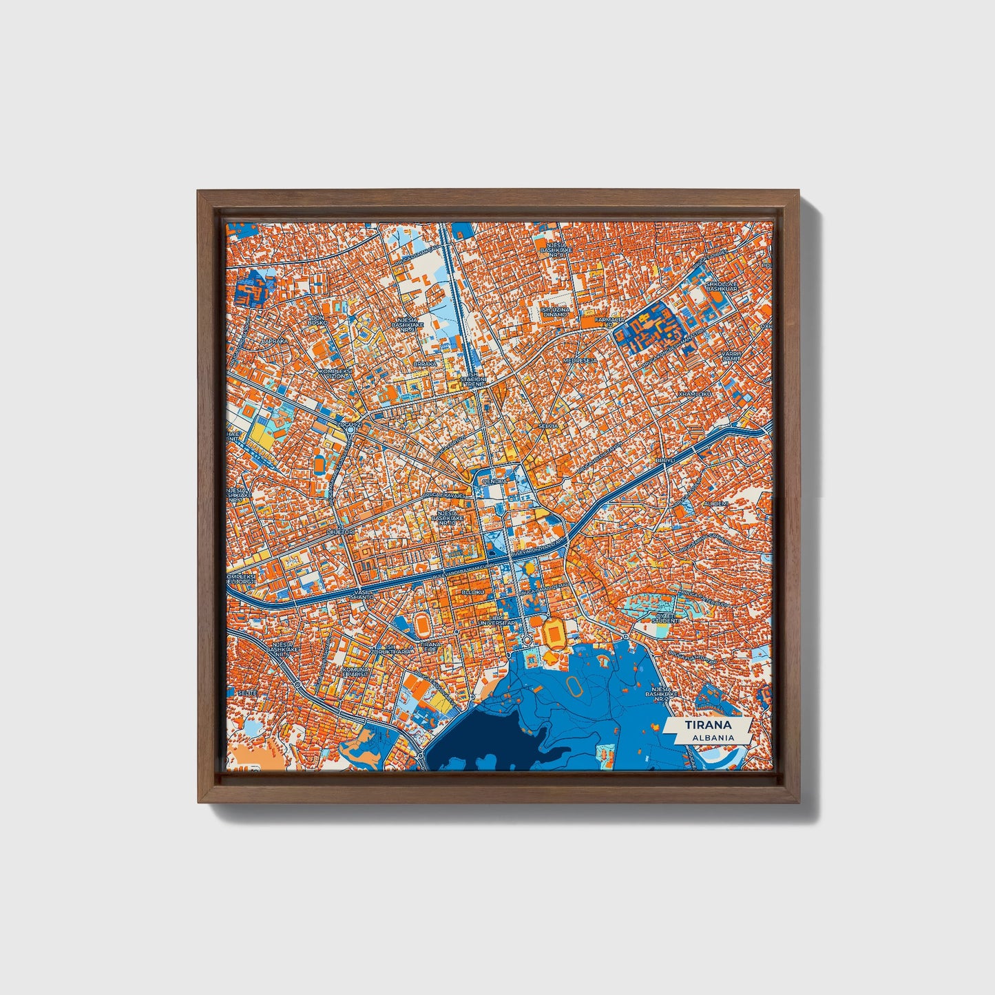 Tirana Albania Colorful City Map Canvas Print_ TST
