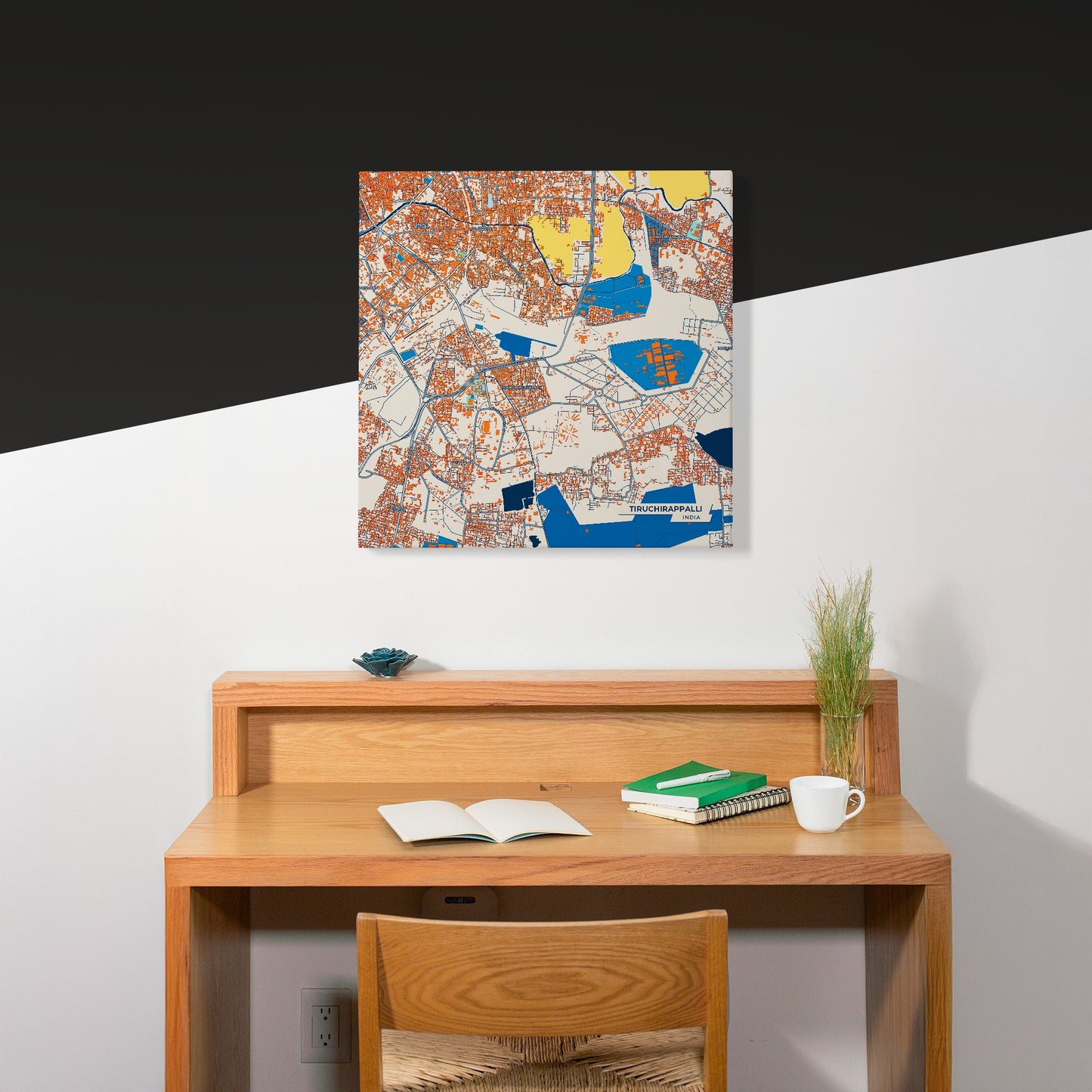 Tiruchirappalli India Colorful City Map Canvas Print Scene