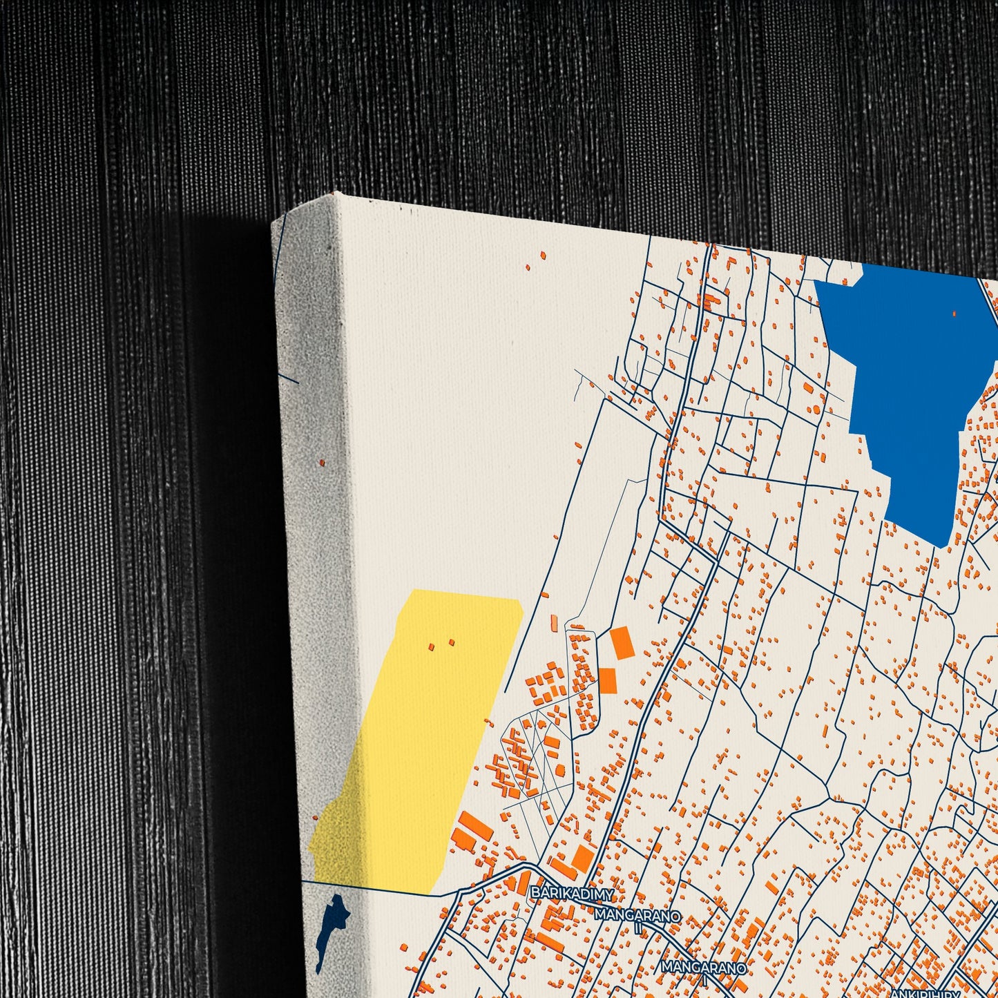 Toamasina Madagascar Colorful City Map Canvas Print Detail