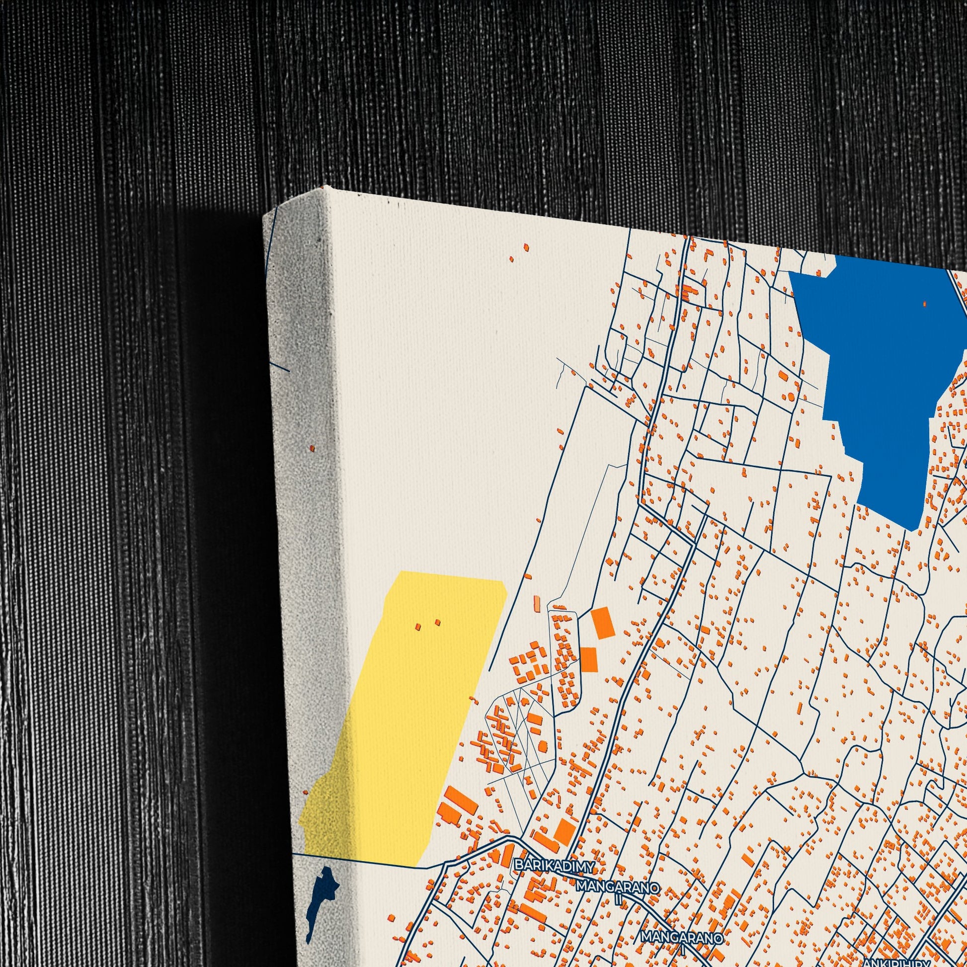 Toamasina Madagascar Colorful City Map Canvas Print Detail