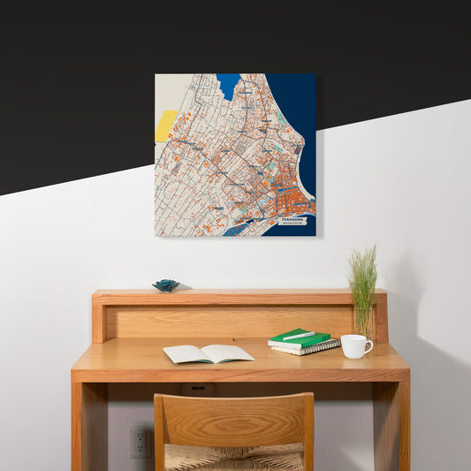 Toamasina Madagascar Colorful City Map Canvas Print Scene