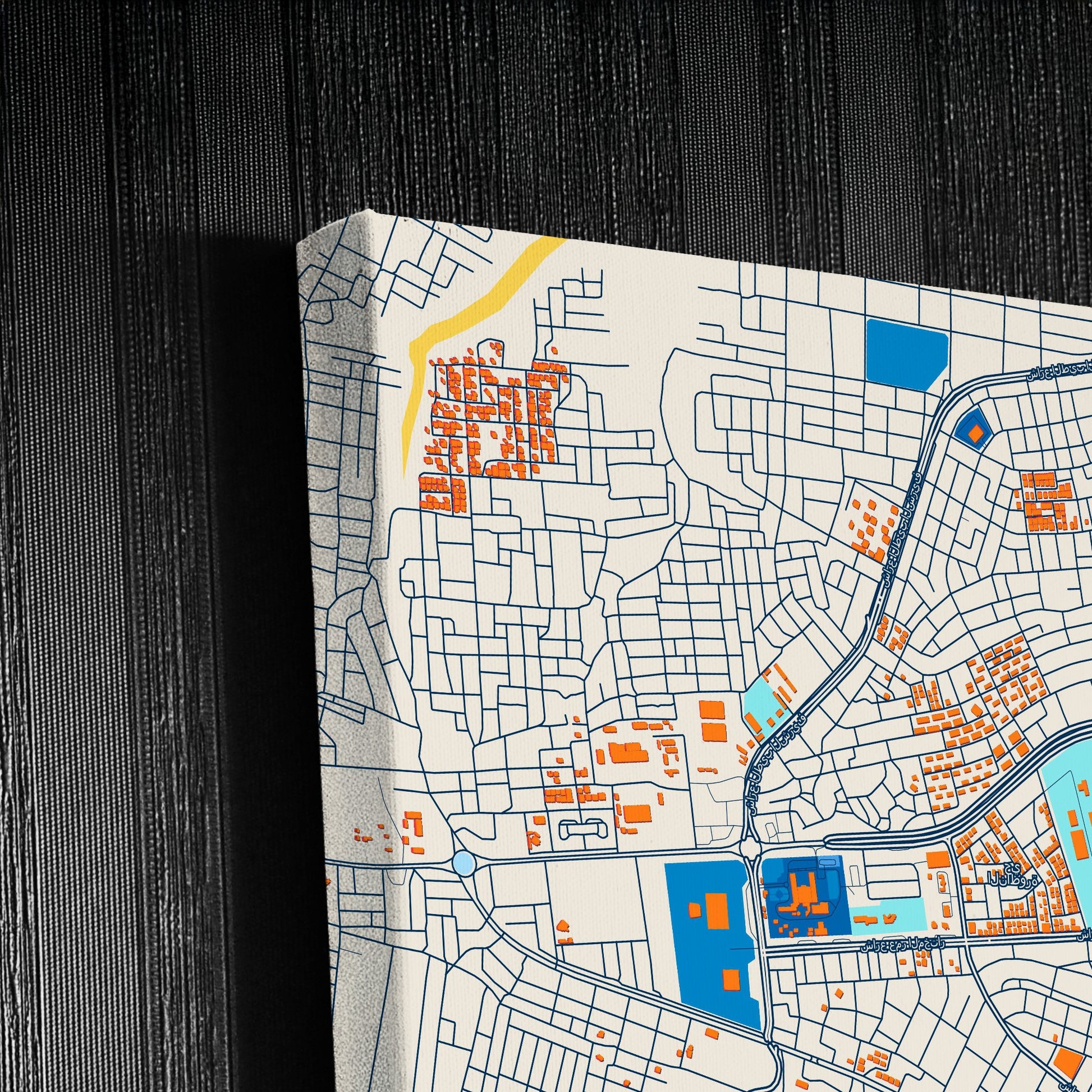 Tobruk Libya Colorful City Map Canvas Print Detail