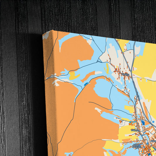 Tomislavgrad Bosnia And Herzegovina Colorful City Map Canvas Print Detail