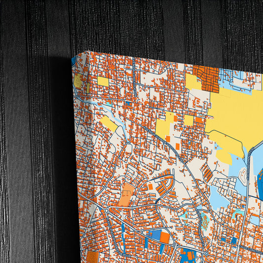 Tonalá Mexico Colorful City Map Canvas Print Detail