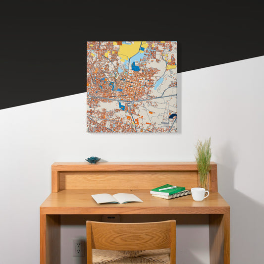 Tonalá Mexico Colorful City Map Canvas Print Scene