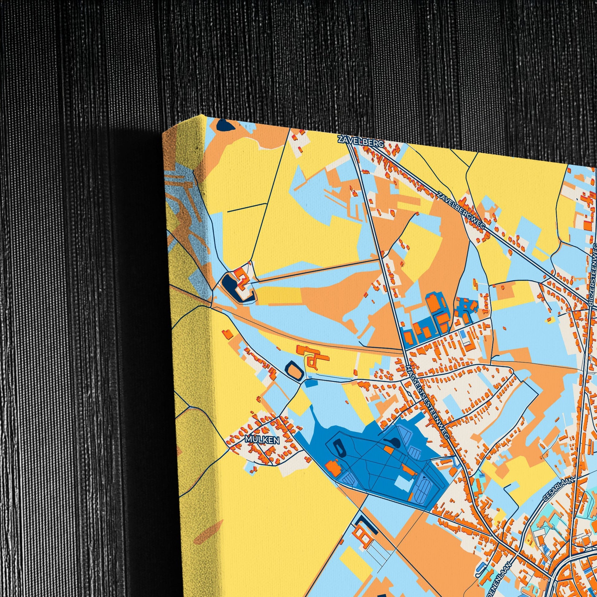 Tongeren  Belgium Colorful City Map Canvas Print Detail