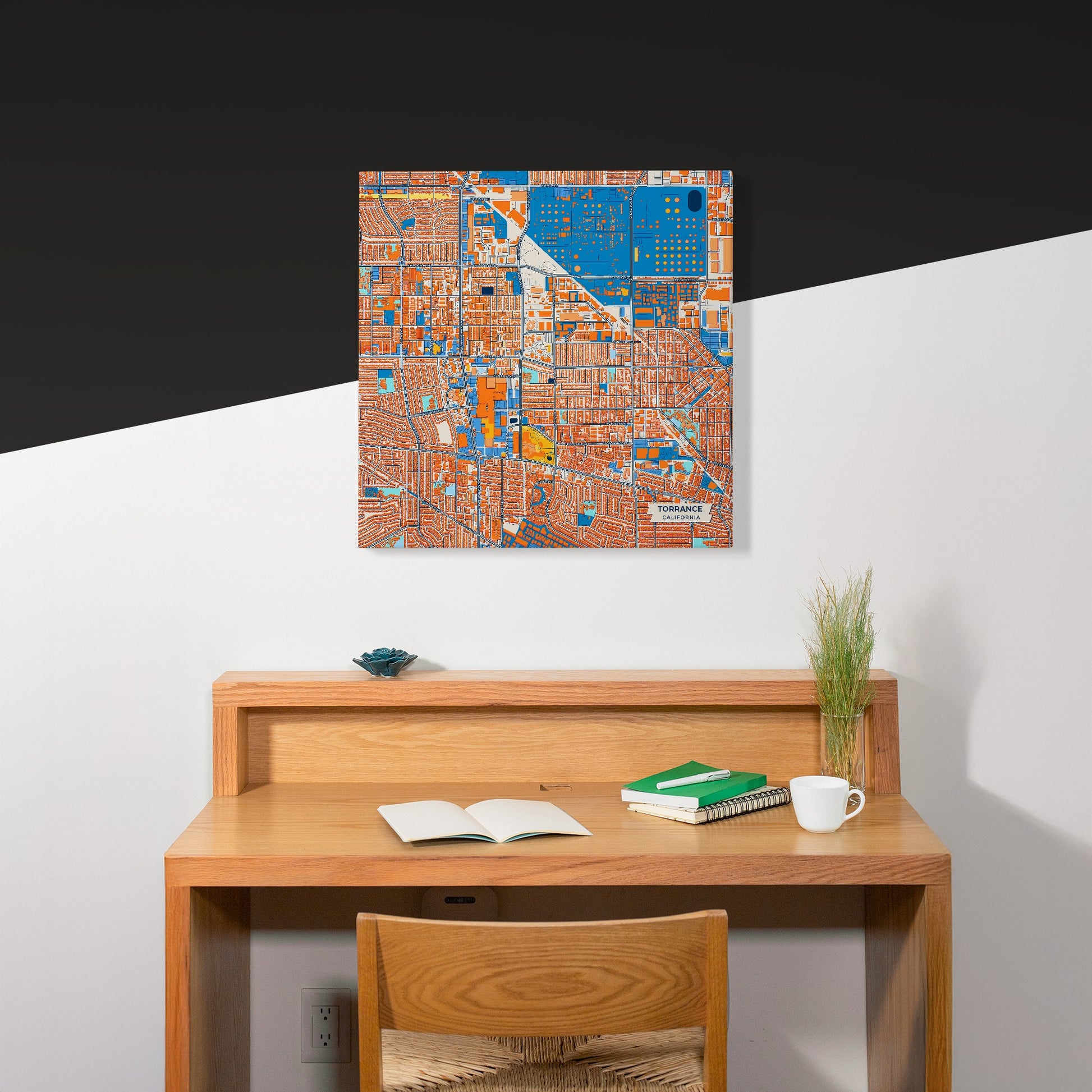 Torrance California Colorful City Map Canvas Print Scene