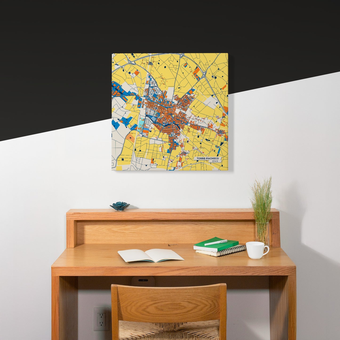 Torre-Pacheco Spain Colorful City Map Canvas Print Scene