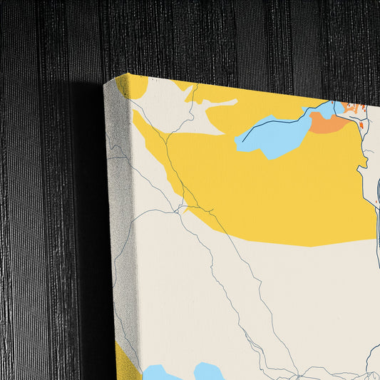 Torremolinos Spain Colorful City Map Canvas Print Detail