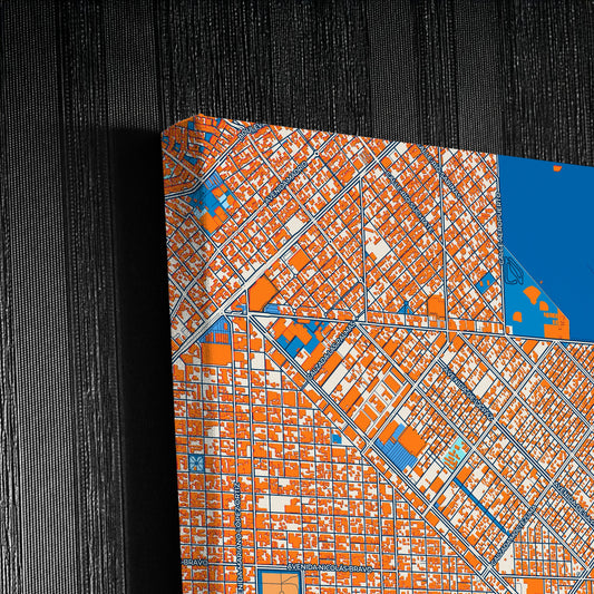 Torreón Mexico Colorful City Map Canvas Print Detail