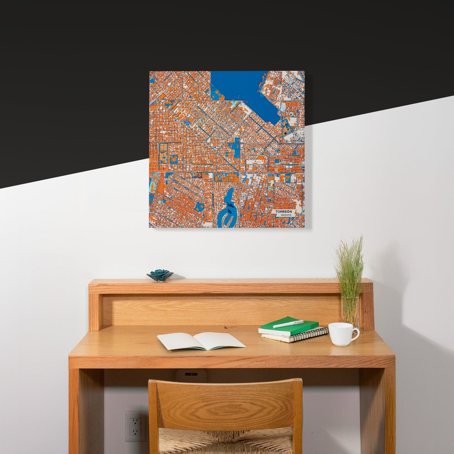 Torreón Mexico Colorful City Map Canvas Print Scene