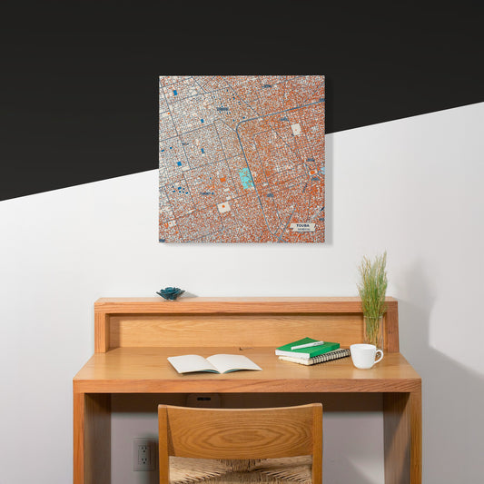 Touba Senegal Colorful City Map Canvas Print Scene