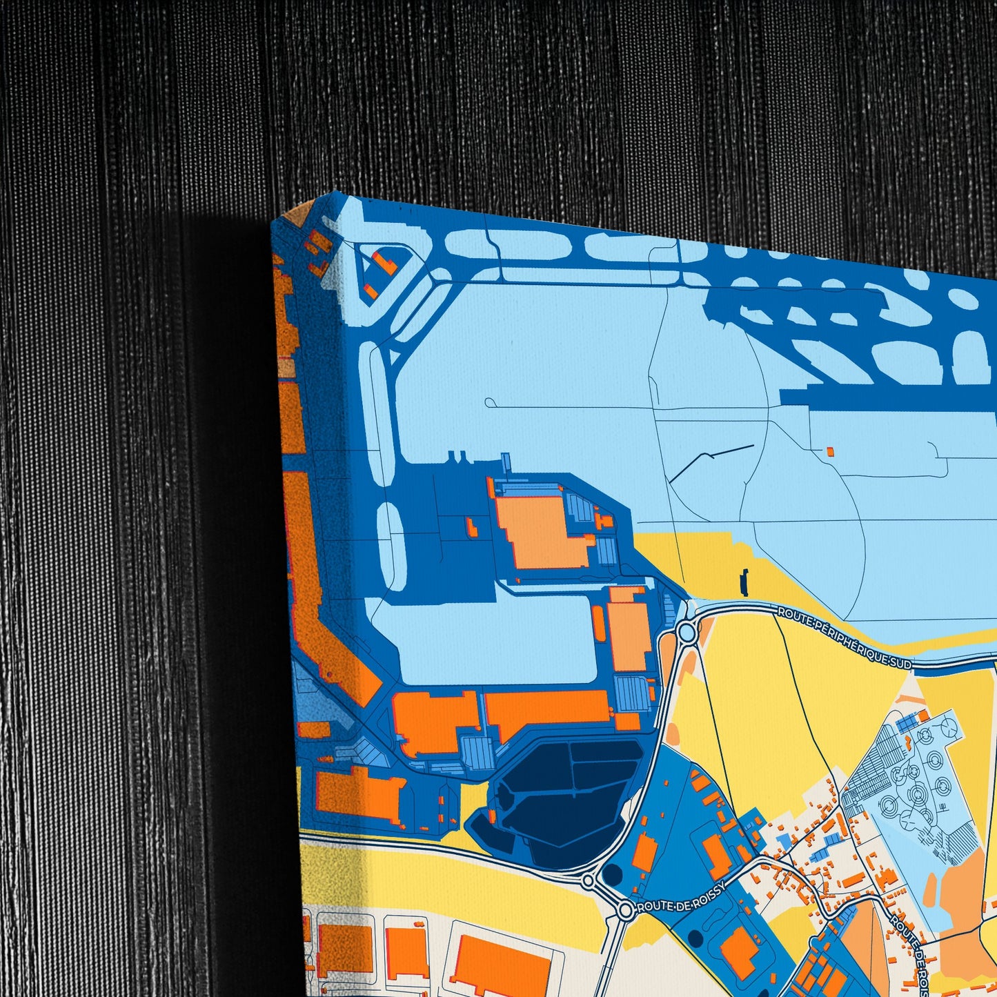 Tremblay-En-France France Colorful City Map Canvas Print Detail