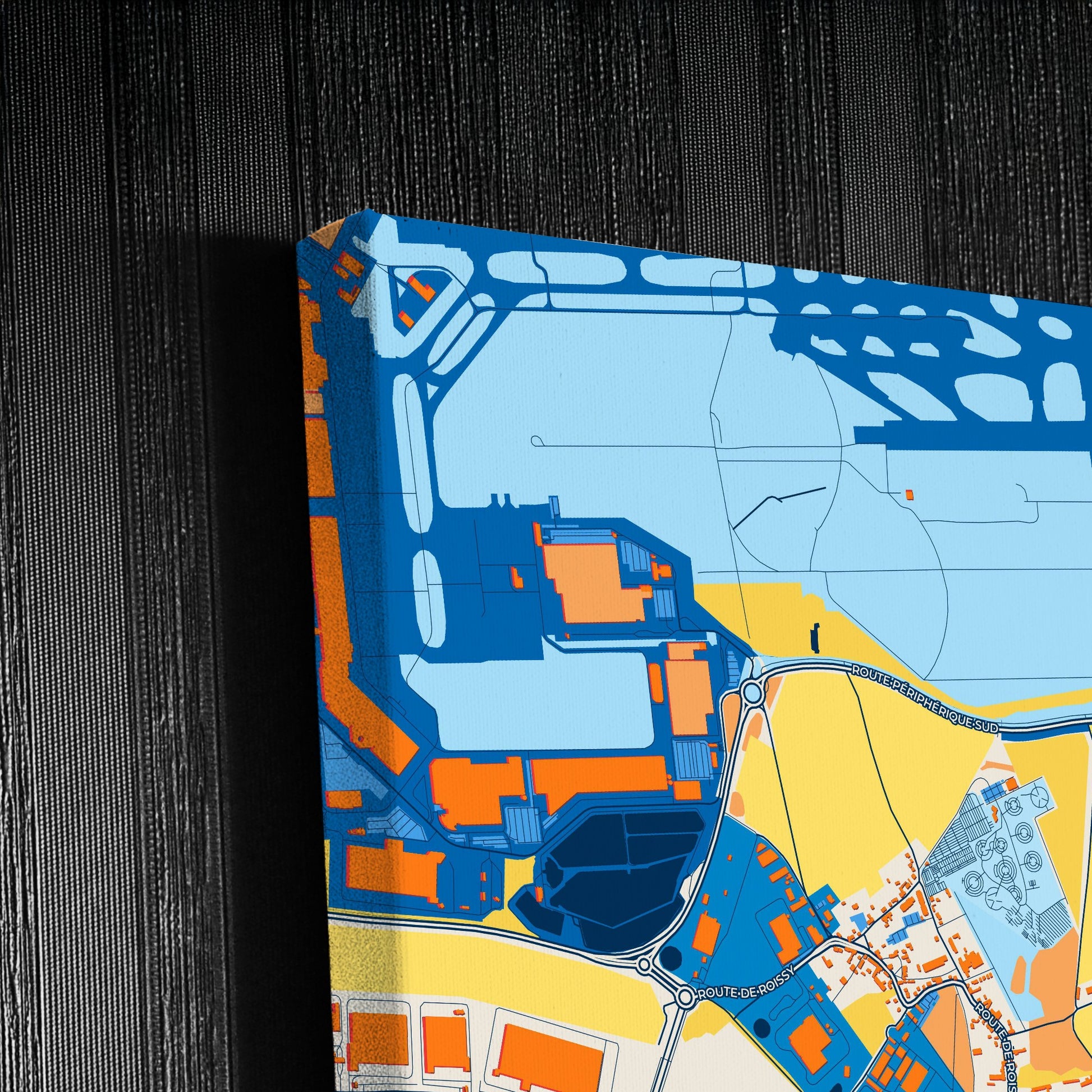 Tremblay-En-France France Colorful City Map Canvas Print Detail