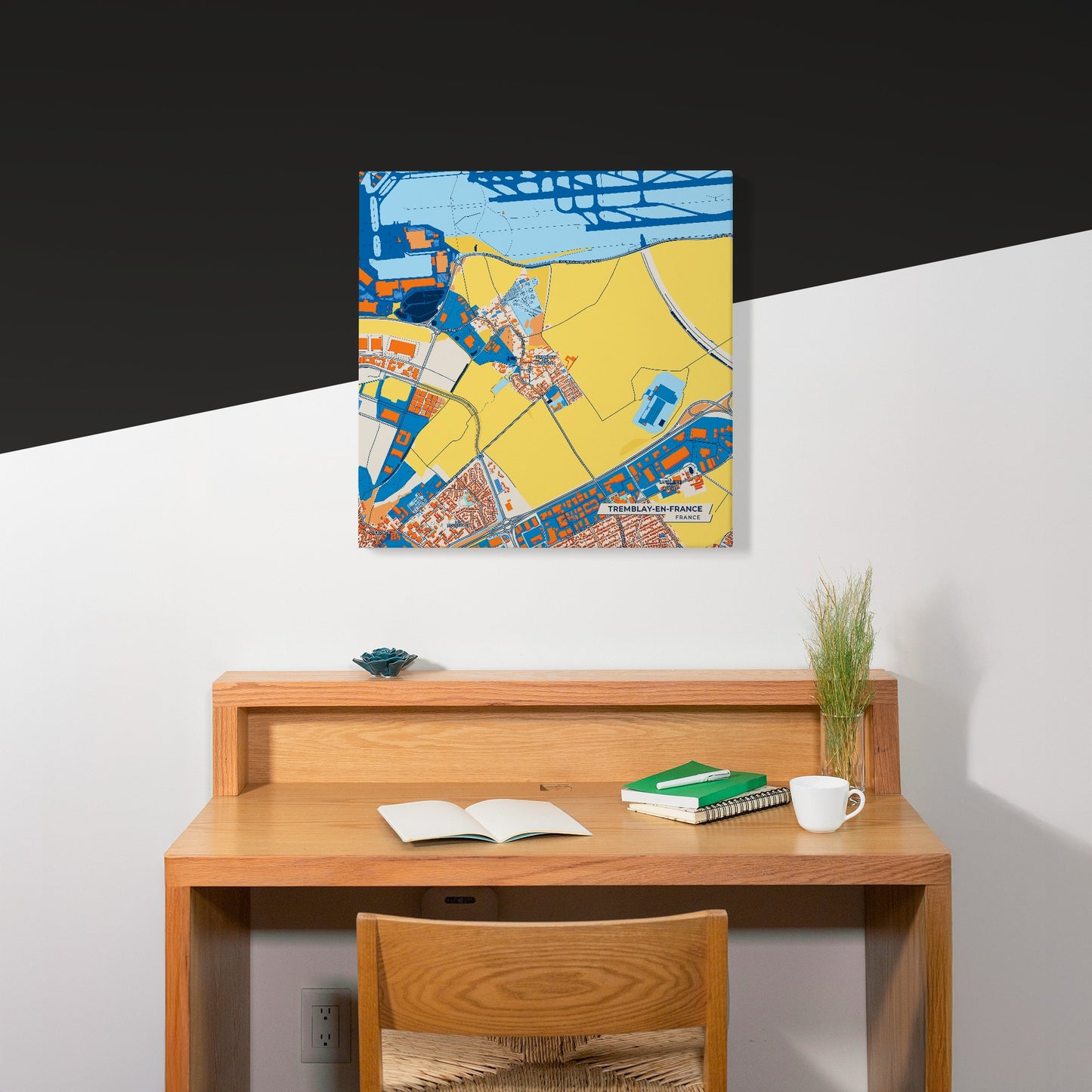 Tremblay-En-France France Colorful City Map Canvas Print Scene