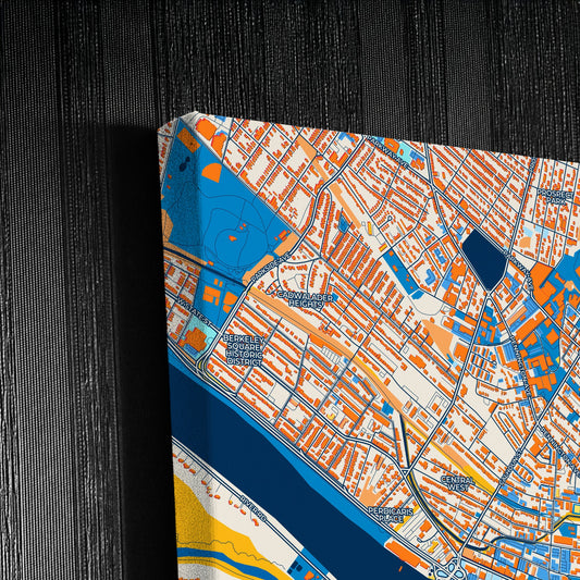 Trenton New Jersey Colorful City Map Canvas Print Detail