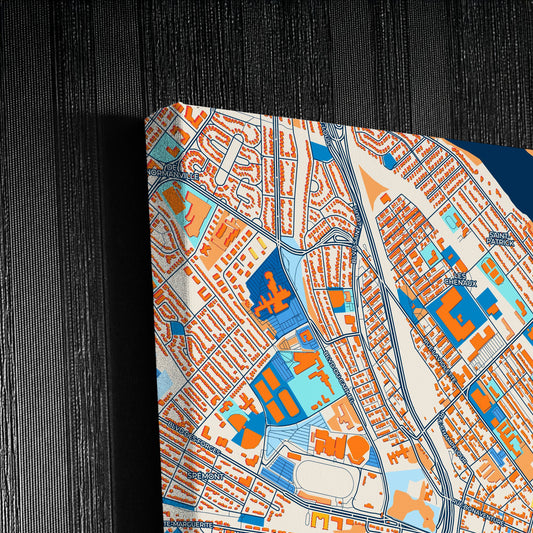 Trois-Rivières Canada Colorful City Map Canvas Print Detail