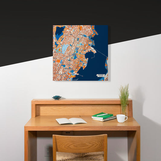 Tromsø Norway Colorful City Map Canvas Print Scene