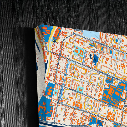 Тула Russia Colorful City Map Canvas Print Detail
