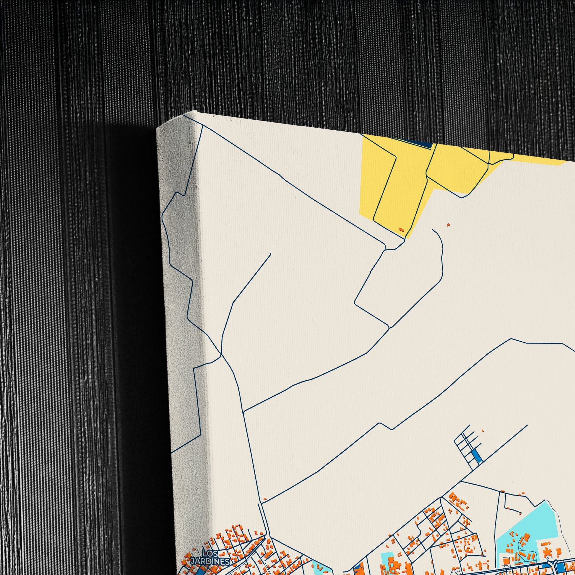 Tumbes Peru Colorful City Map Canvas Print Detail