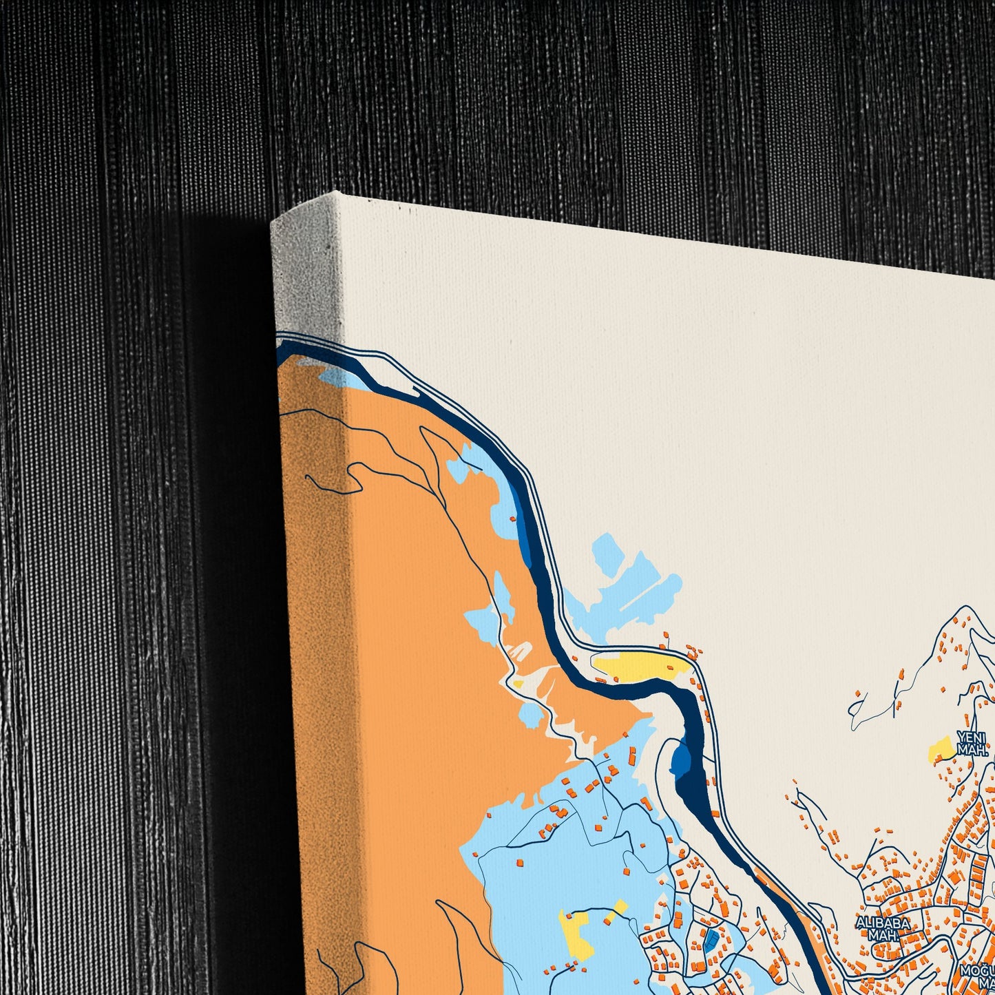 Tunceli̇ Turkey Colorful City Map Canvas Print Detail