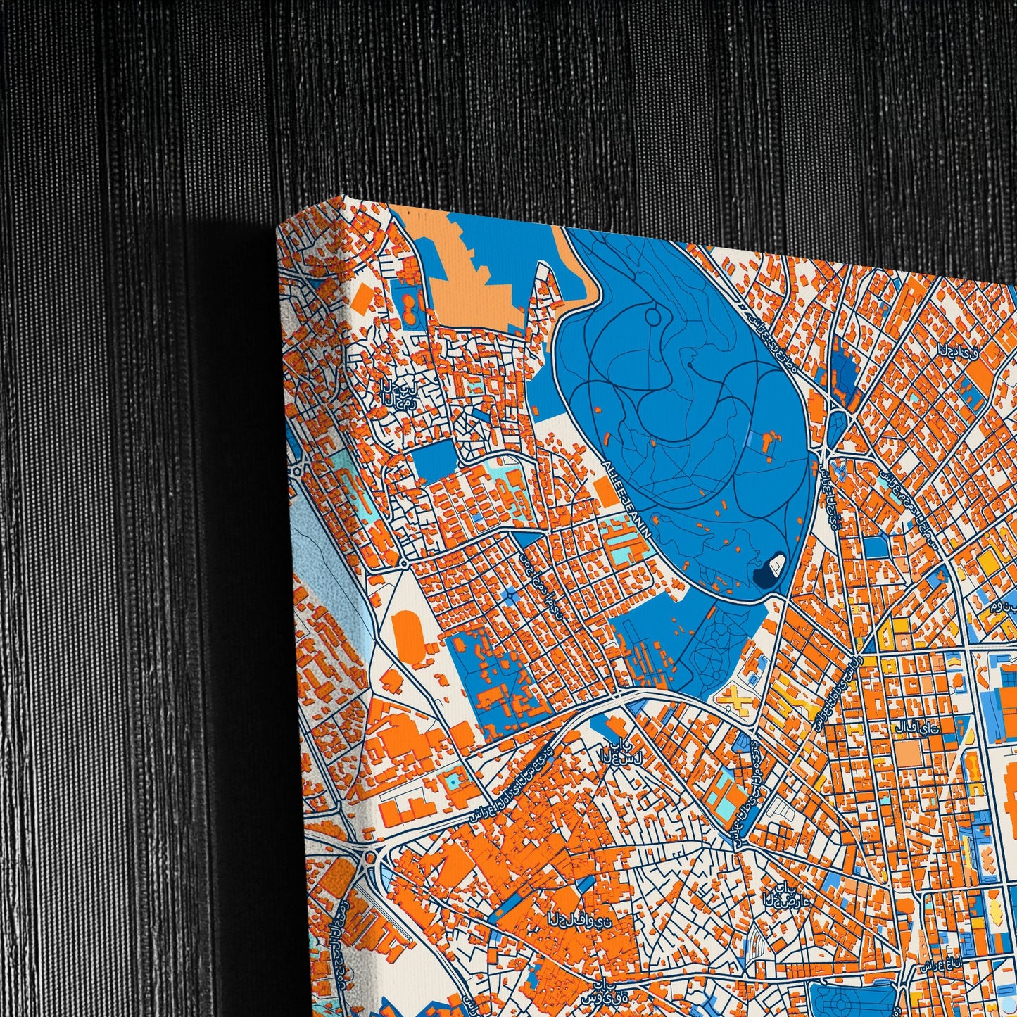 Tunis Tunisia Colorful City Map Canvas Print Detail